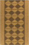 Close-up of hand woven Morse Area Carpet. Brown, medium brown, and tan Southwestern diamond pattern. Design-Rectangle-58