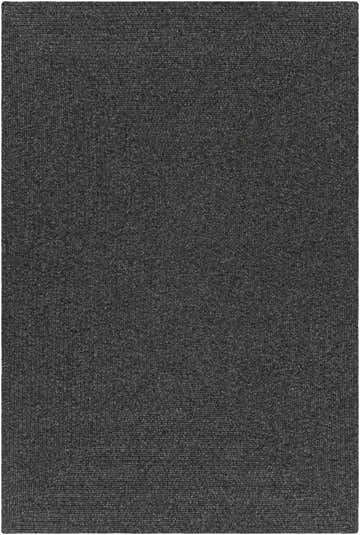 Close-up of a Black Braided Faux Jute Rug showing texture and braided design. Contemporary, farmhouse, or transitional style. Design-Rectangle-576