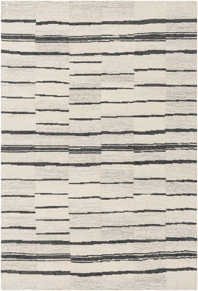 Moorebank Black Striped Wool Rug