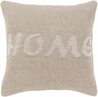 Mauriceville Beige Home Knit Throw Pillow - Clearance