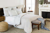 Margos Textured White Bedding - Clearance