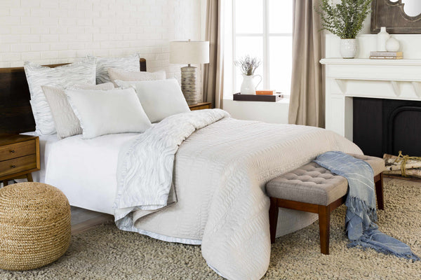 Margos Textured White Bedding