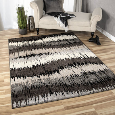 American Heritage Brushed Waves Gray Clearance Rug