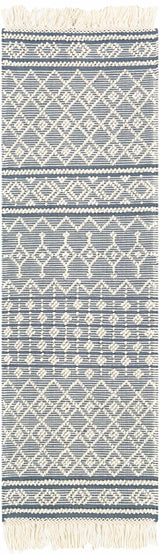 Brothers Blue Wool&Cotton Rug - Clearance