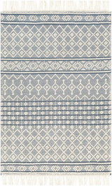 Brothers Blue Wool&Cotton Rug - Clearance