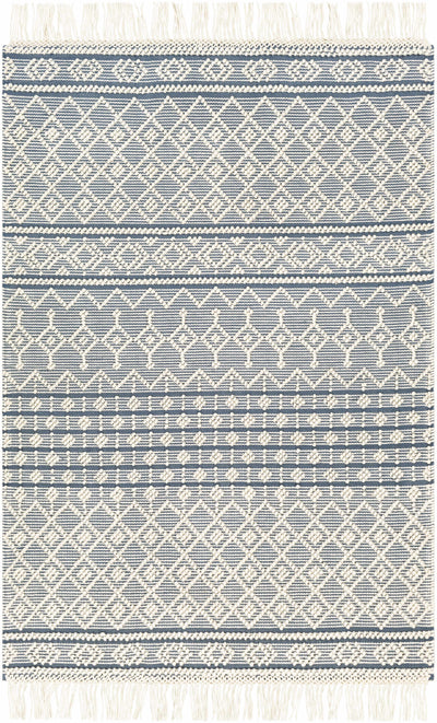 Brothers Blue Wool&Cotton Rug - Clearance