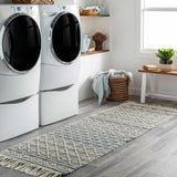 Brothers Blue Wool&Cotton Rug - Clearance