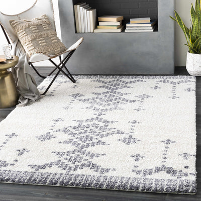 Stockland Transitional White/Gray Plush Rug - Clearance