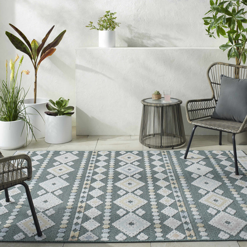 Metta Medium Green Area Rug