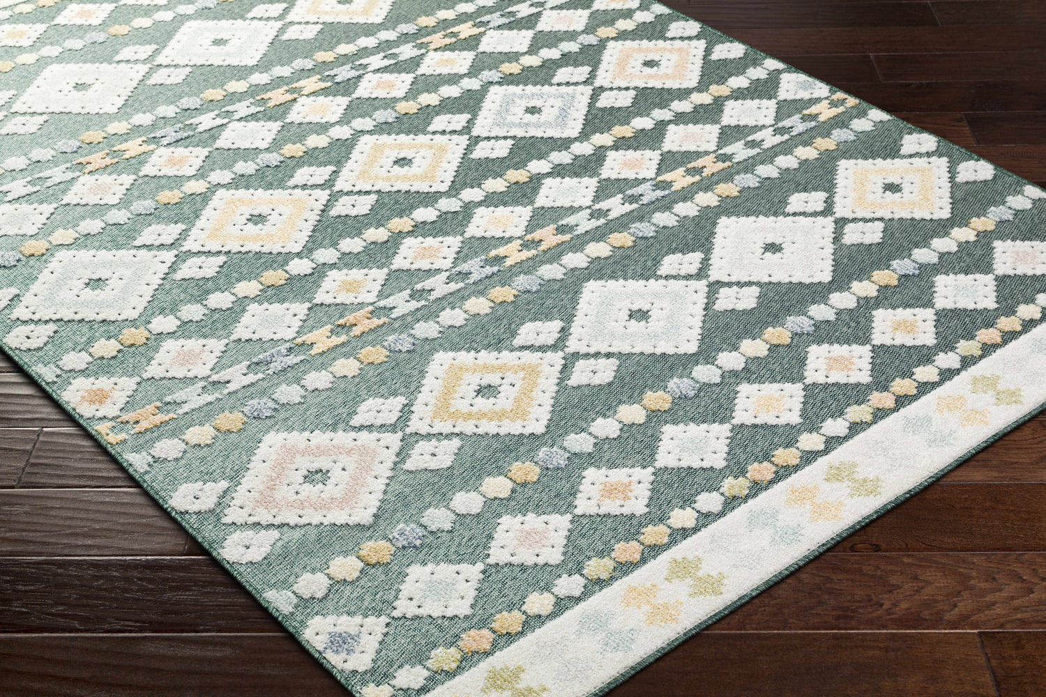 Metta Medium Green Area Rug