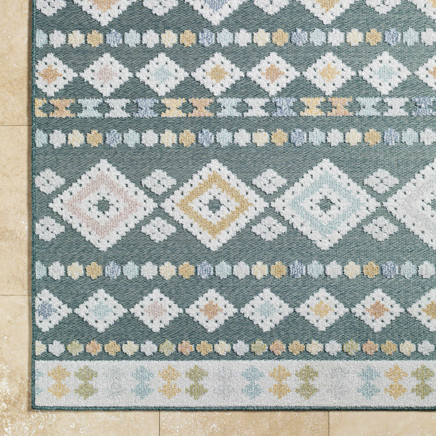 Metta Medium Green Area Rug