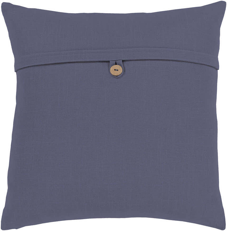 Muscadine Denim Button Throw Pillow