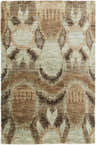Close-up of the Mitchellville Jute Carpet. Southwestern style rug in black, dusty sage, light olive, and white tones. Hand knotted texture. Design-Rectangle-58