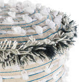 Matagami Beige Hand Woven Stool