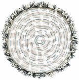 Matagami Beige Hand Woven Stool