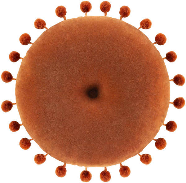 Matanog Rust Round Throw Pillow - Clearance