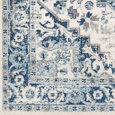 Amity Blue/White Medallion Carpet - Clearance