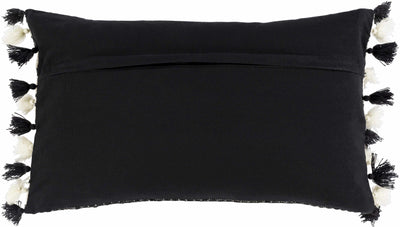 Munden Black&White Tassel Lumbar Pillow - Clearance