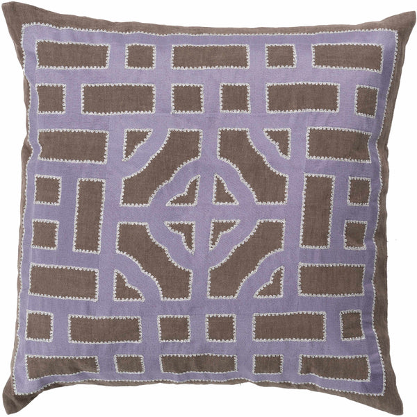 Mundoolun Mauve Geometric Pattern Throw Pillow - Clearance