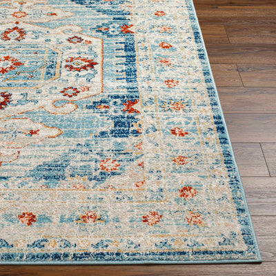 Muniz Blue Medallion Rug - Clearance