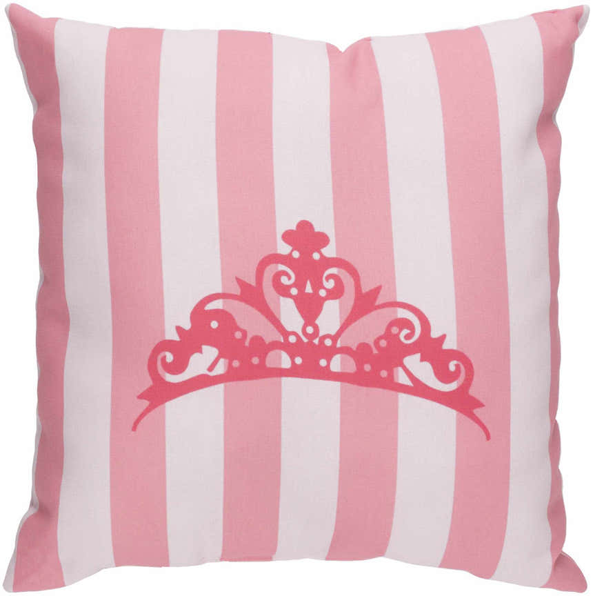 Kids Pink Princess Print Decorative Nursery Outdoor Throw Pillow