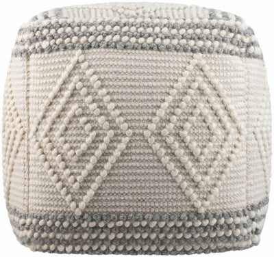 Murgon Cream W Wool Pouf