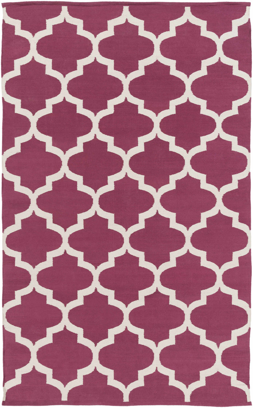 Muskogee Hand Woven Magenta Lattice Rug - Clearance