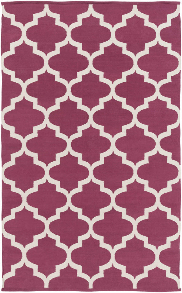 Muskogee Hand Woven Magenta Lattice Rug - Clearance