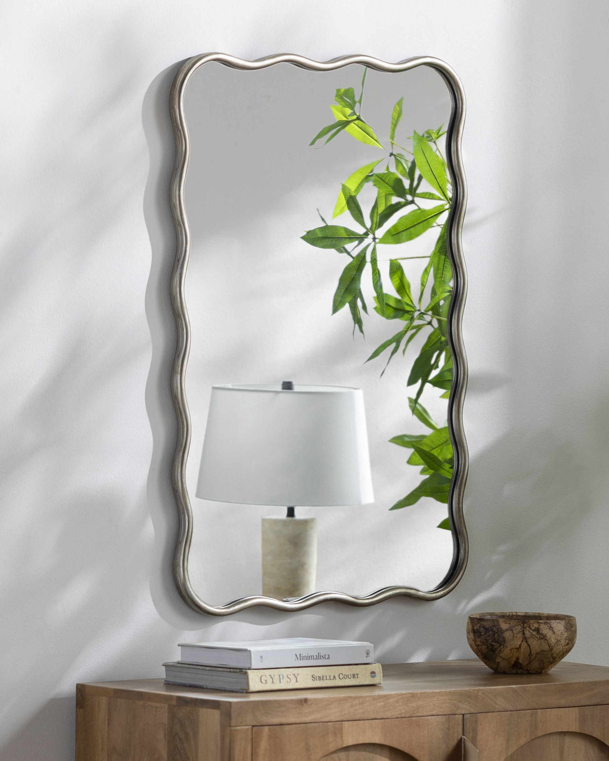 Montividiu Metallic Silver Mirror