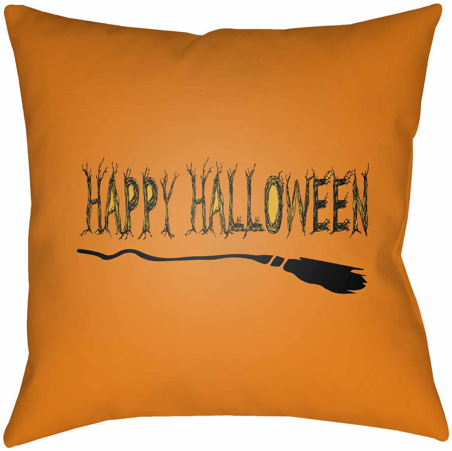 Halloween Orange Outdoor Throw Pillow