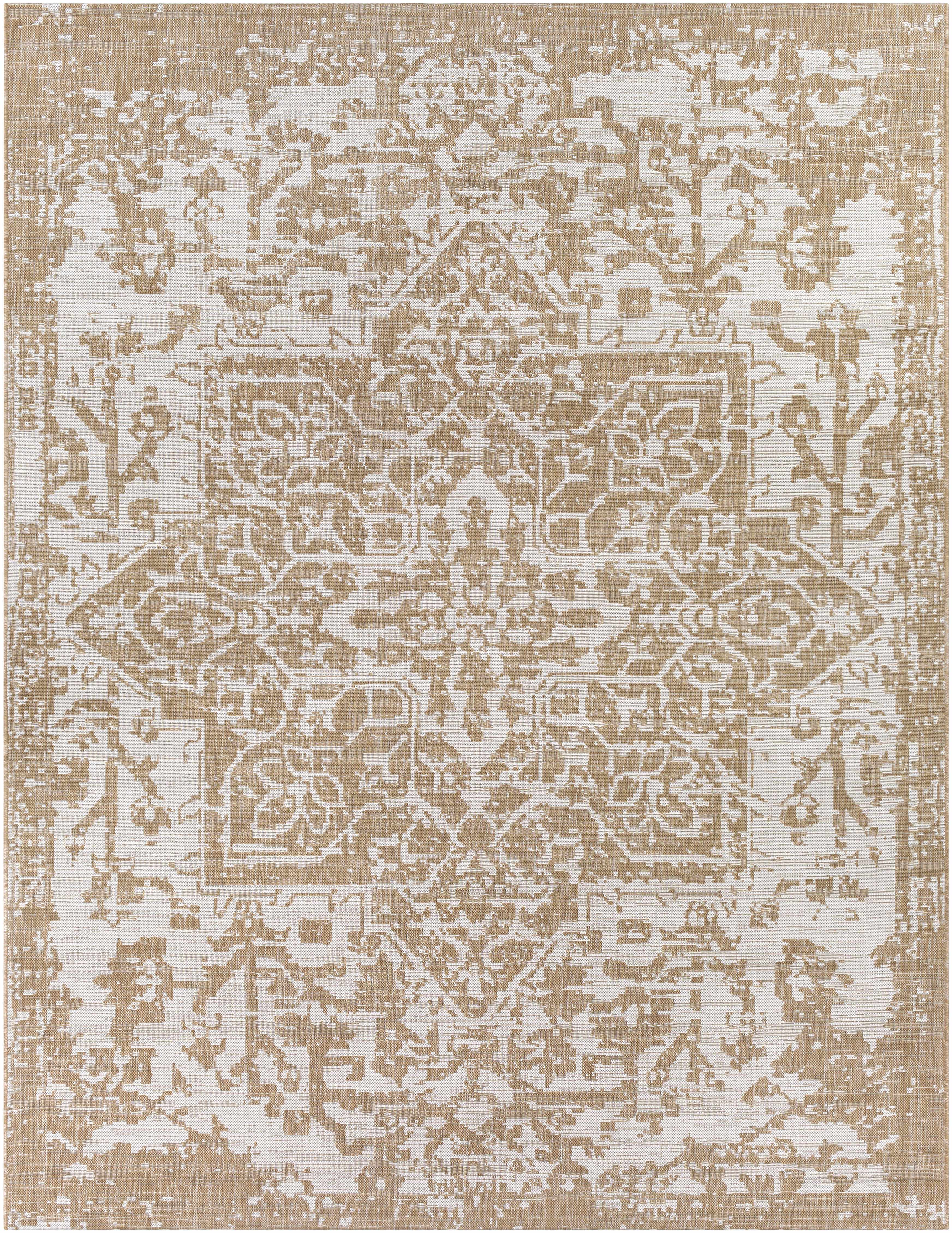 Reverse side of Tan Kilmacolm Outdoor Rug - Clearance, focusing on underside structure and material.Traditional Area Rug Backing  * 7'10" x 10'2" Rectangle