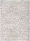 Close-up of the Nagambie Leopard Print Area Rug; gray animal spots on a light gray background. Design-Rectangle-57