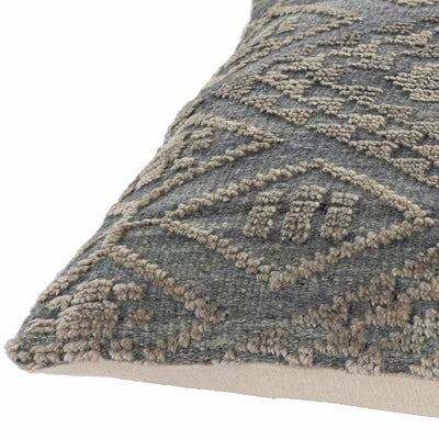 Nambour Gray Geometric Textured Accent Pillow - Clearance