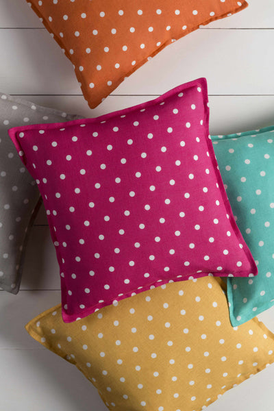 Nanpean Orange Polka Dot Throw Pillow - Clearance