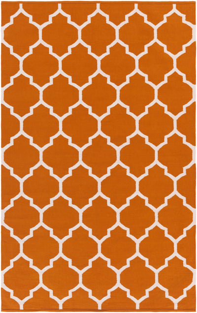 Ragan Orange Trellis Cotton Rug - Clearance
