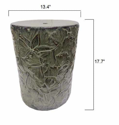 Natividad Vintage Floral Ceramic Stool