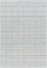 Nissa Light Gray Checkered Wool Rug