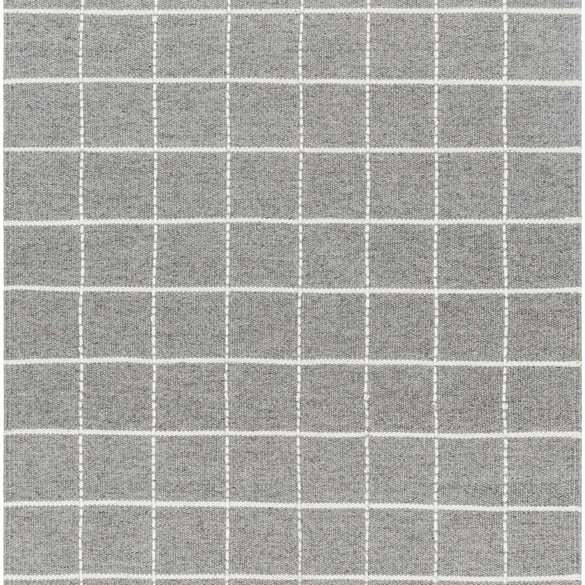 Grey Checked Rug Nissa Gray Checkered Wool Rug – Boutique Rugs