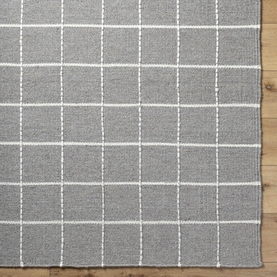 Nissa Gray Checkered Wool Rug