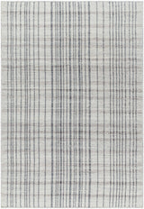 Nissa Gray Blue Checkered Wool Rug