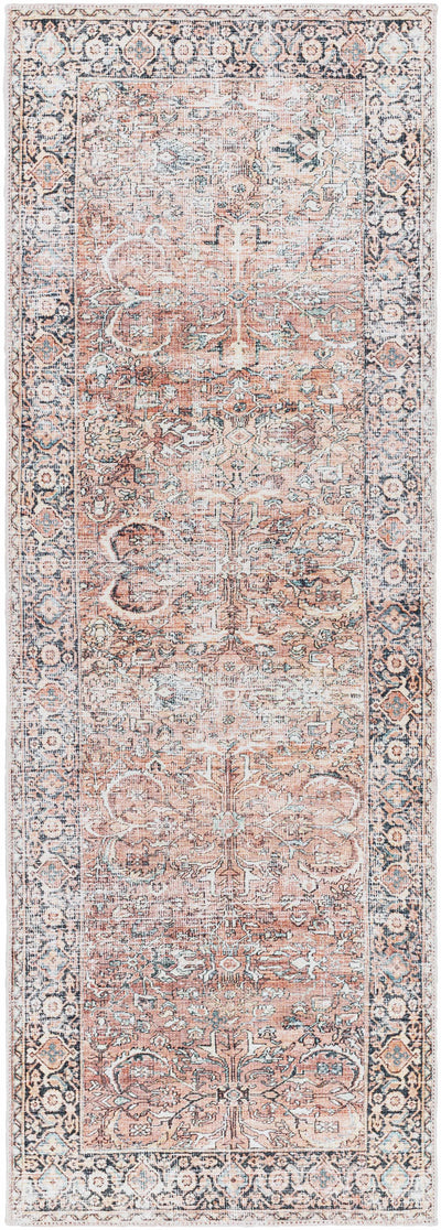 Peach Noda Vintage Washable Area Rug - Clearance