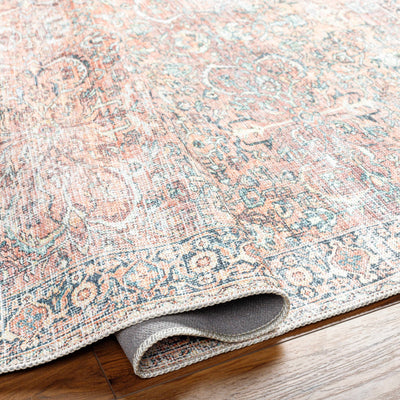 Peach Noda Vintage Washable Area Rug - Clearance