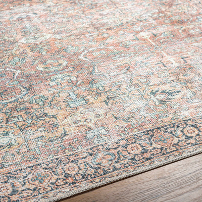 Peach Noda Vintage Washable Area Rug - Clearance