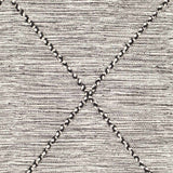 Neal Black/Cream Trellis Cotton Rug with Tassels - Clearance