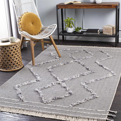 Needville Gray High-Low Rug - Clearance