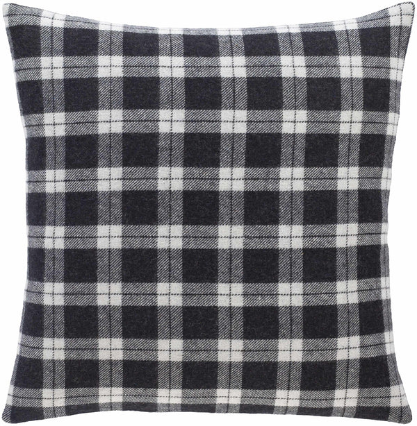 Negreet Black & White Plaid Throw Pillow - Clearance