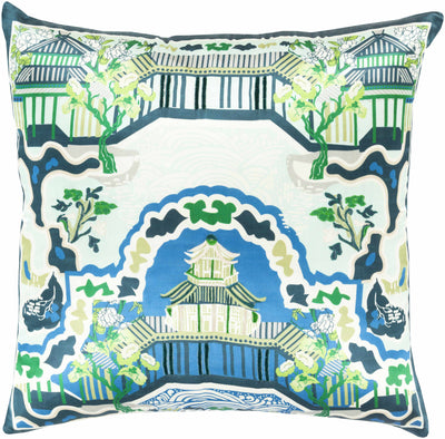 Nerang Green&Blue Pagoda Accent Pillow - Clearance