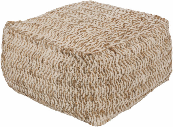 Netcong Tan Jute Pouf