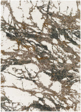 Ngunnawal Cream/Brown Marble Plush Rug