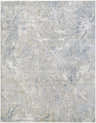 Close-up of the Nurit Blue Gray Thick Luxe Boutique Rug featuring a Southwestern-inspired abstract floral pattern. Design-Rectangle-710103